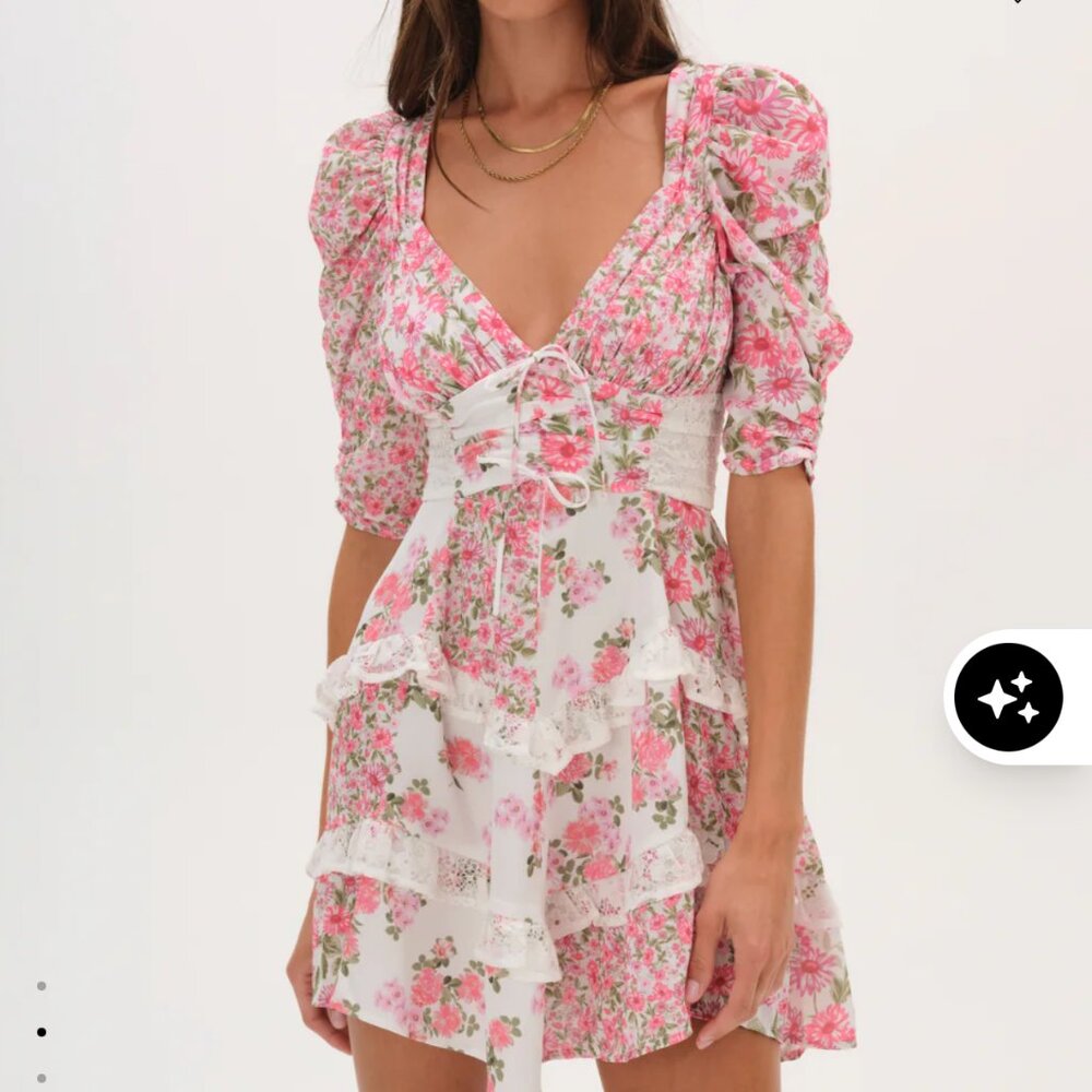 For Love and Lemon's Rosalyn Mini Dress (SIZE S)